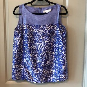 Like new! LOFT Multi print top